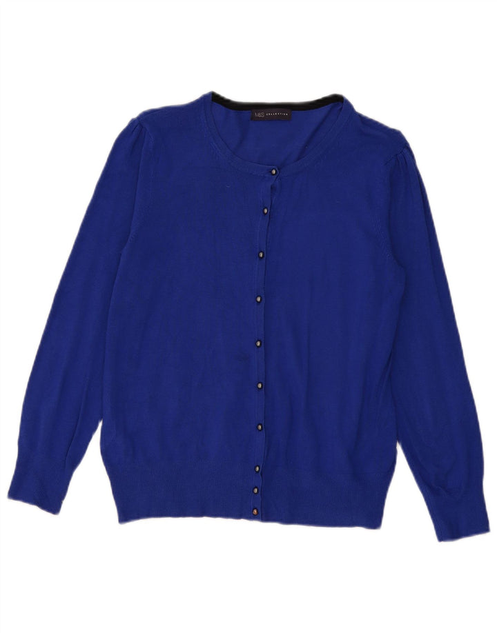 Marks & Spencer - Cárdigan para mujer, talla 40, viscosa azul medio