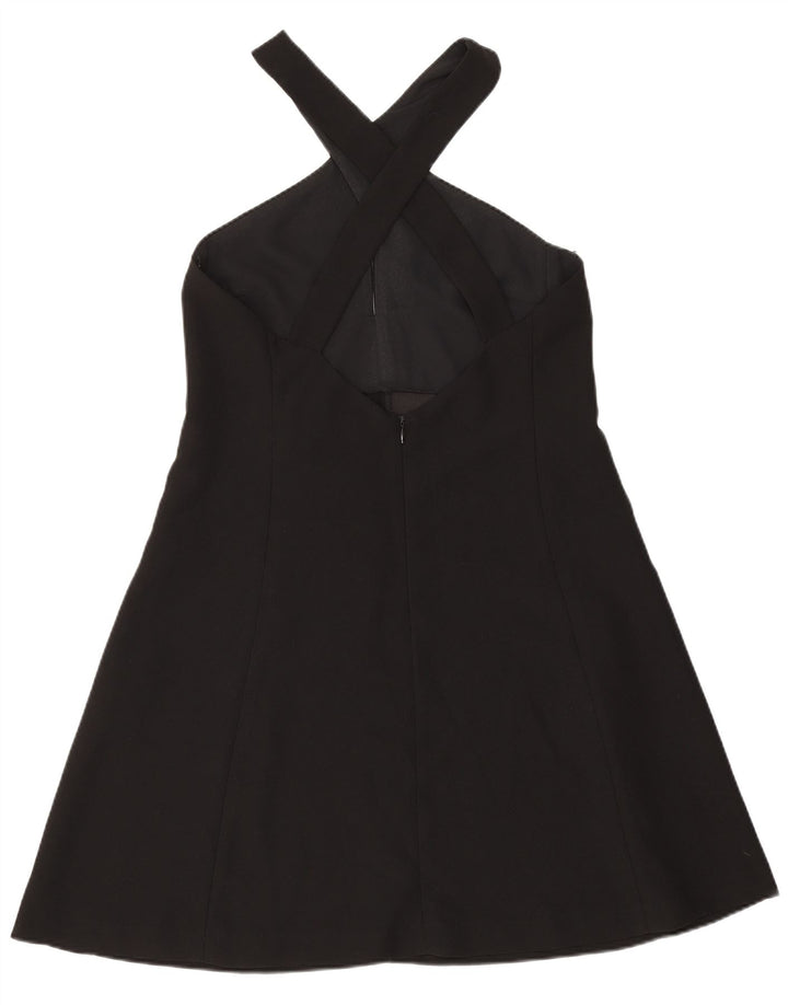 Zara Mujer Vestido Halter UK 6 XS Poliéster Negro