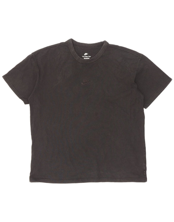 Nike - Camiseta holgada para hombre, talla grande, algodón negro