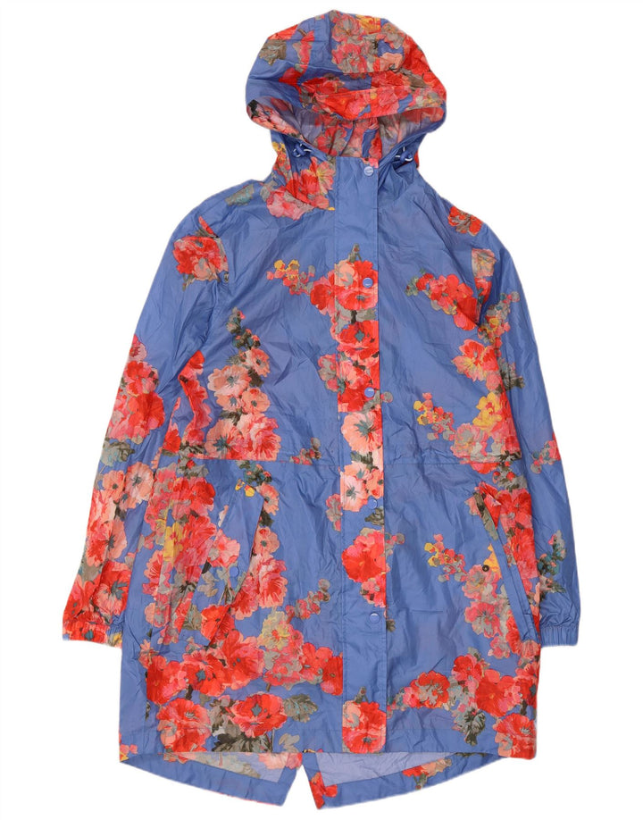 Chubasquero con capucha para mujer Joules UK 40 Poliéster floral azul medio