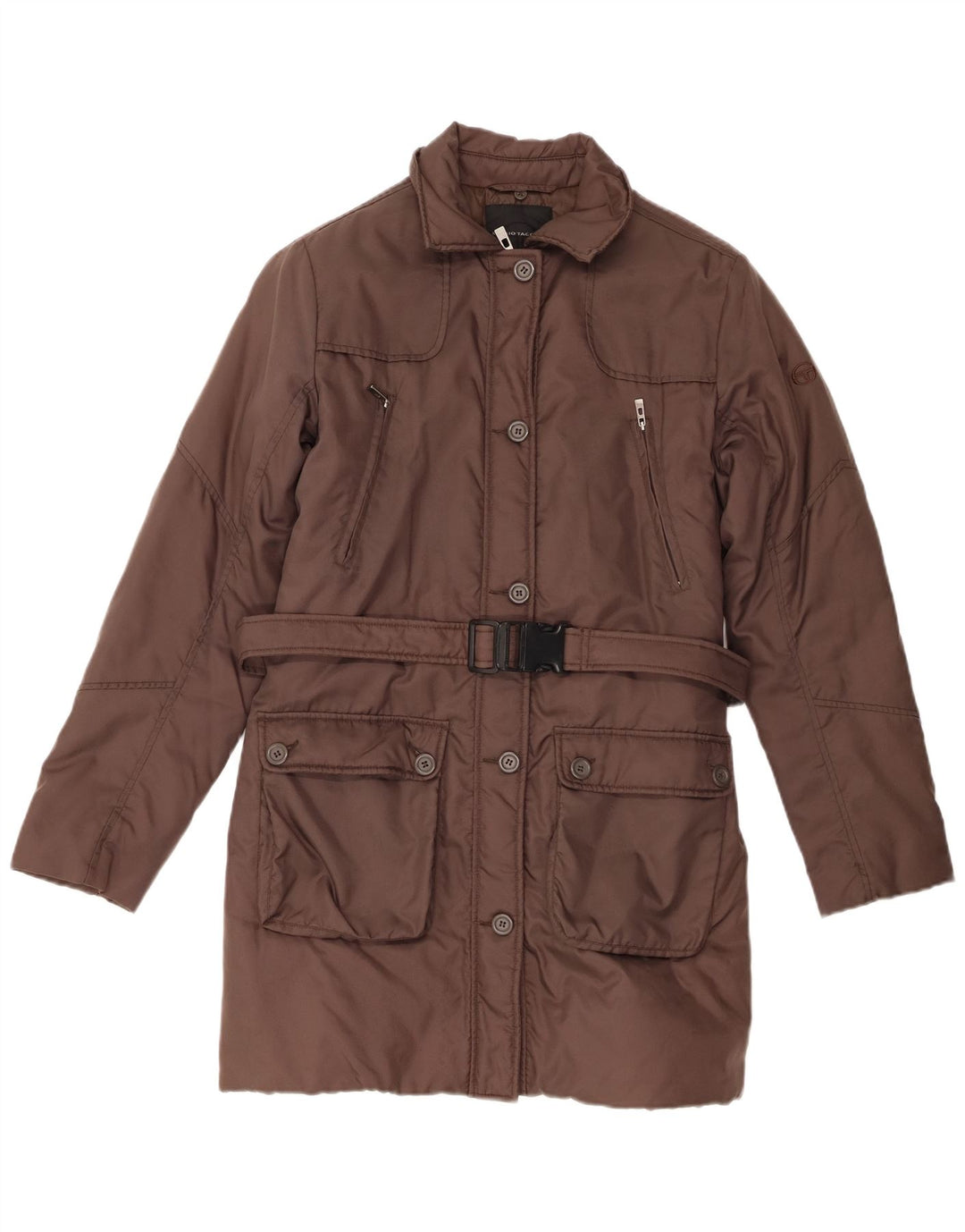 SERGIO TACCHINI Abrigo acolchado para mujer UK 44 Marrón medio