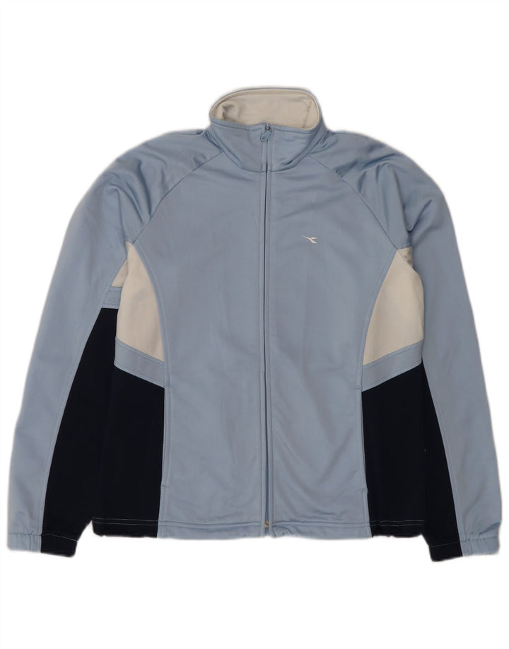Diadora Mujer Chándal Top Jacket Poliéster Colorblock Azul Medio