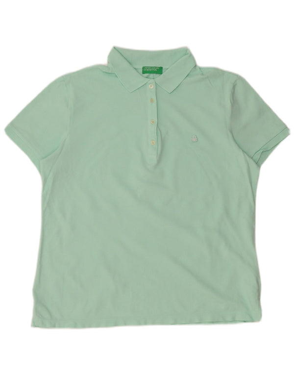Benetton Polo Mujer ES 40 XL Algodón Verde
