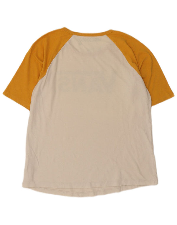Vans Hombre Camiseta gráfica Top Medium White Colorblock Cotton