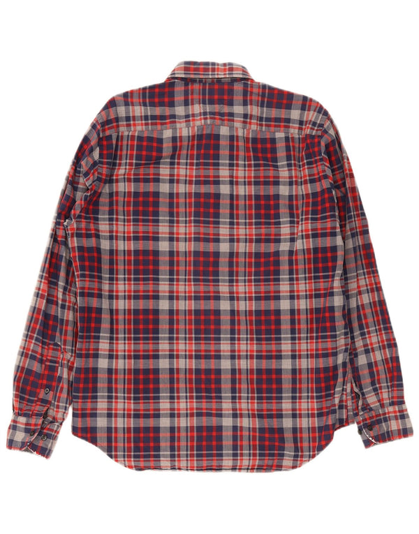 Camisa Tommy Hilfiger de corte regular para hombre de algodón a cuadros azules grandes