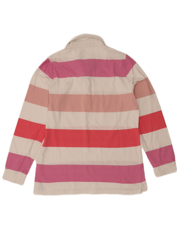 Crew Clothing Polo de rugby para mujer UK 12 Mediano Rayas multicolores
