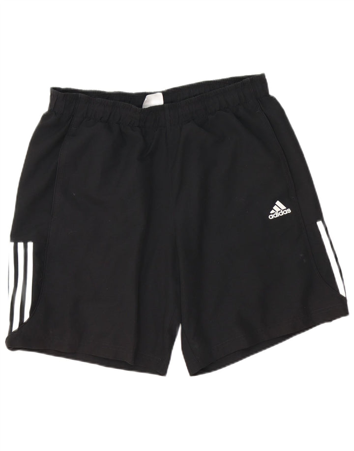 Adidas - Pantalones cortos deportivos para hombre, talla grande, poliéster negro