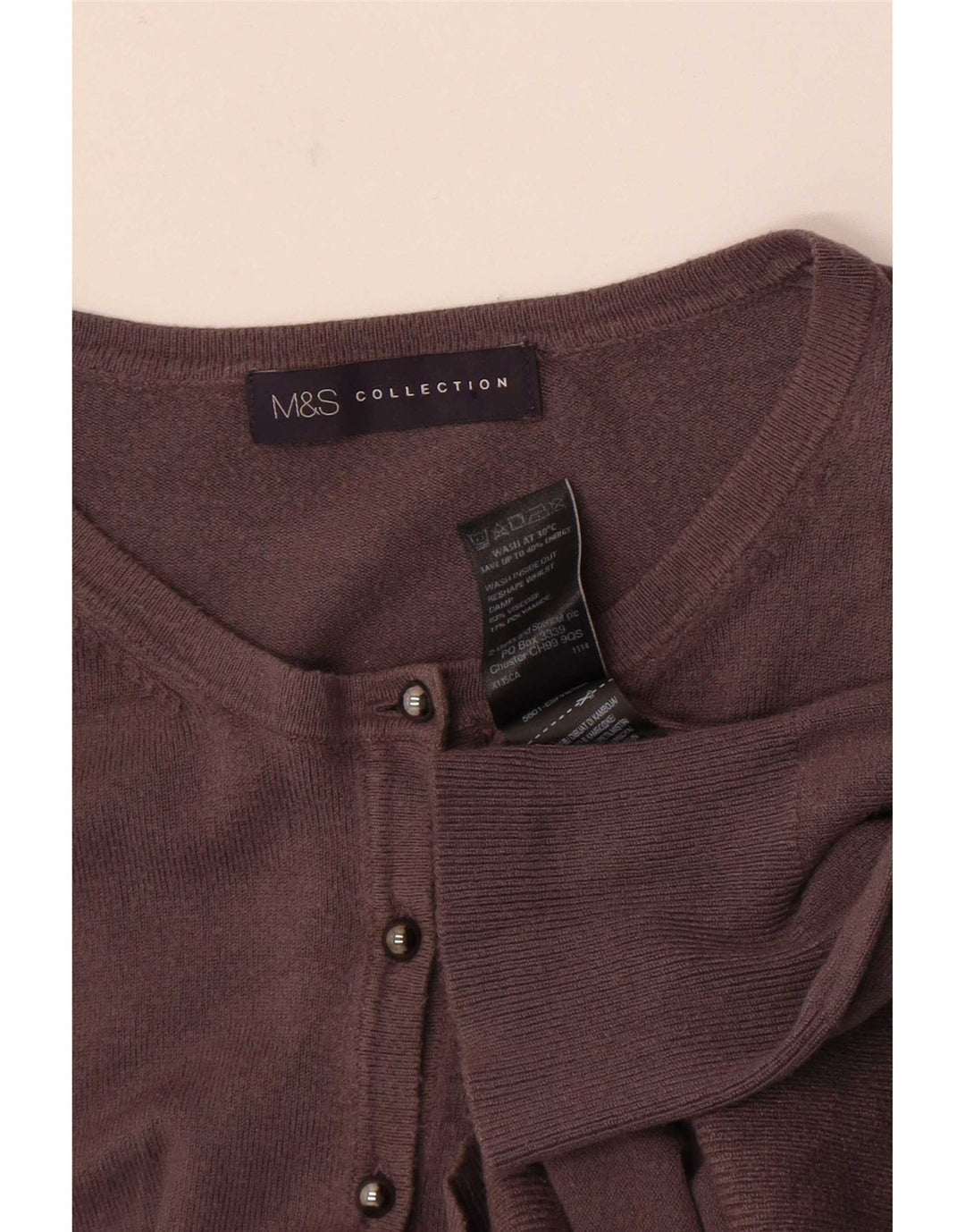 Marks & Spencer - Cárdigan para mujer, talla 40, viscosa gris medio