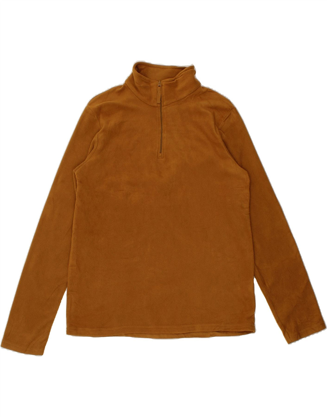 MOUNTAIN WAREHOUSE Mens Zip Neck Fleece Jumper Small Brown Polyester Vintage Mountain Warehouse and Second-Hand Mountain Warehouse from Messina Hembry 