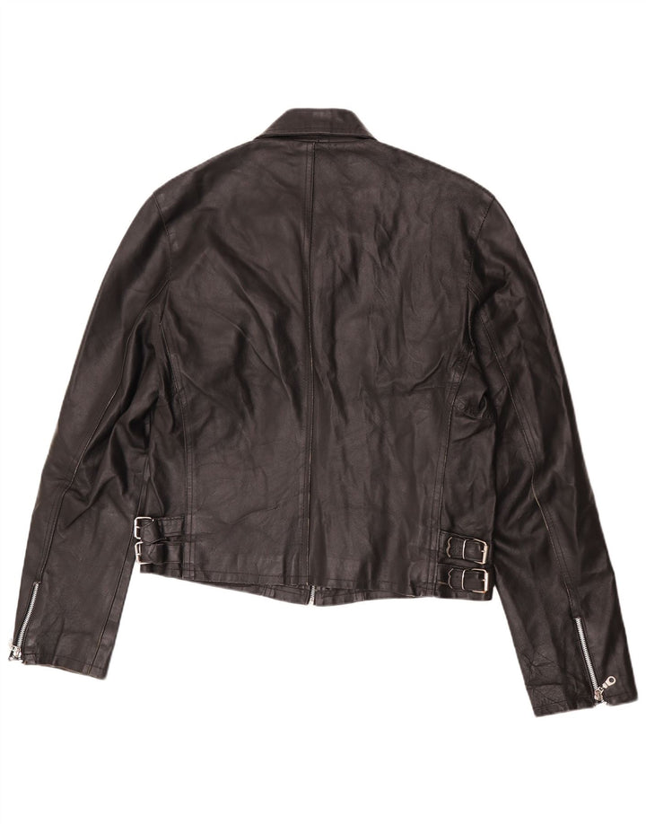 Spectra Chaqueta de cuero para mujer Reino Unido 46 Grande Negro