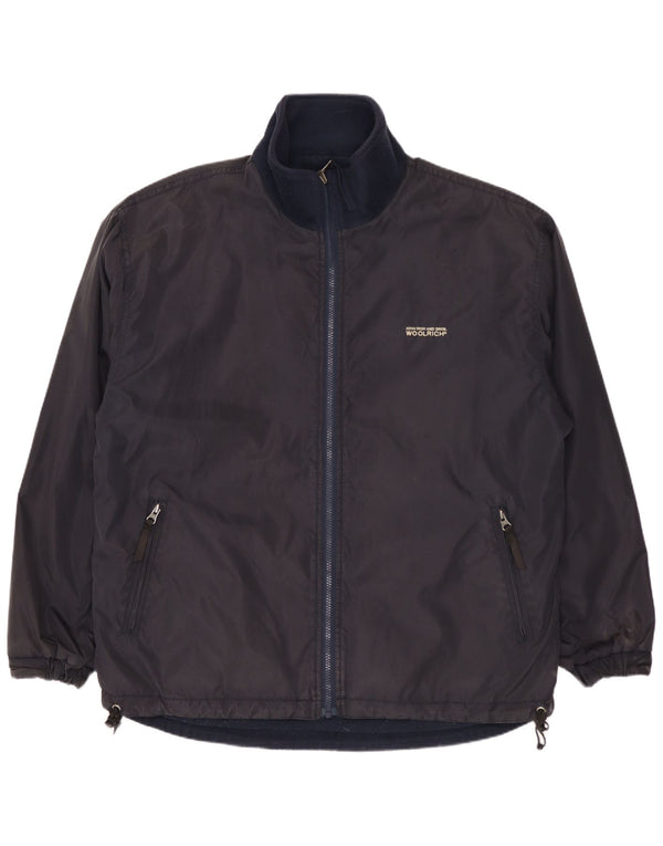 WOOLRICH Chaqueta reversible para hombre UK 40 Large Nylon azul marino