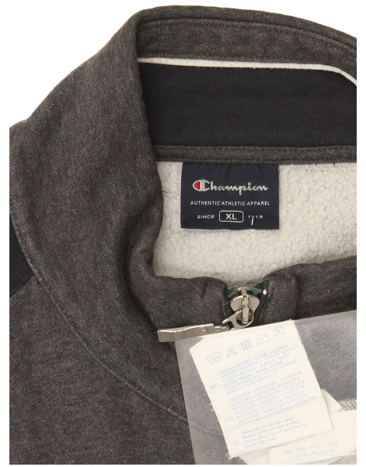 Champion Chaqueta de chándal para hombre XL Gris Colorblock Algodón