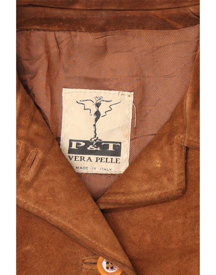 Chaqueta de ante vintage para mujer IT 44 Cuero beige medio