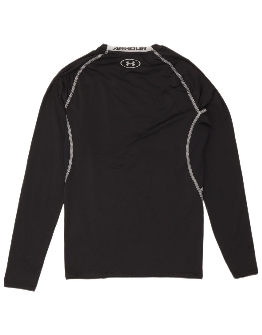 Under Armour Camiseta Heat Gear para hombre de manga larga, poliéster negro grande