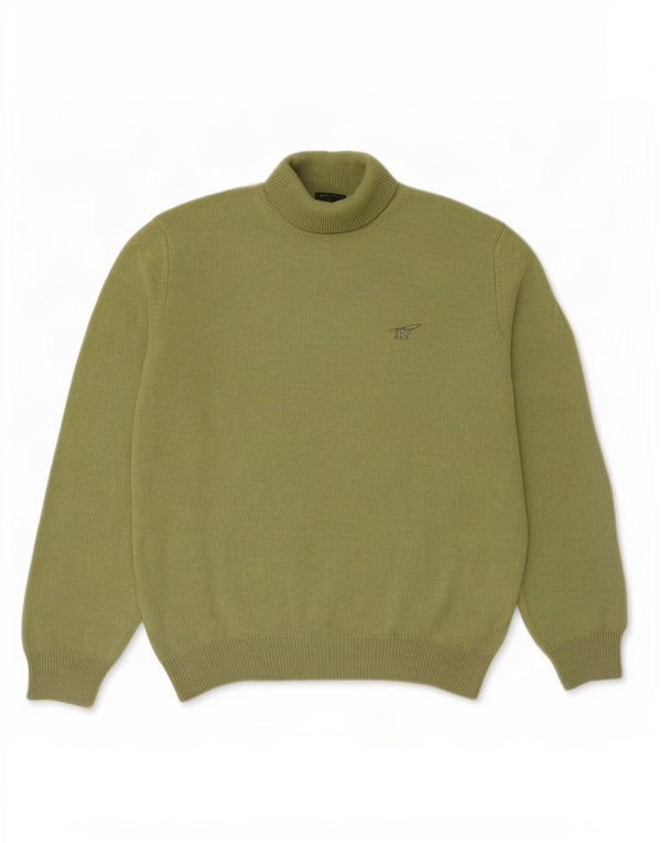 Henry Cottons Jersey con Cuello Redondo para Hombre XL Lana Virgen Verde