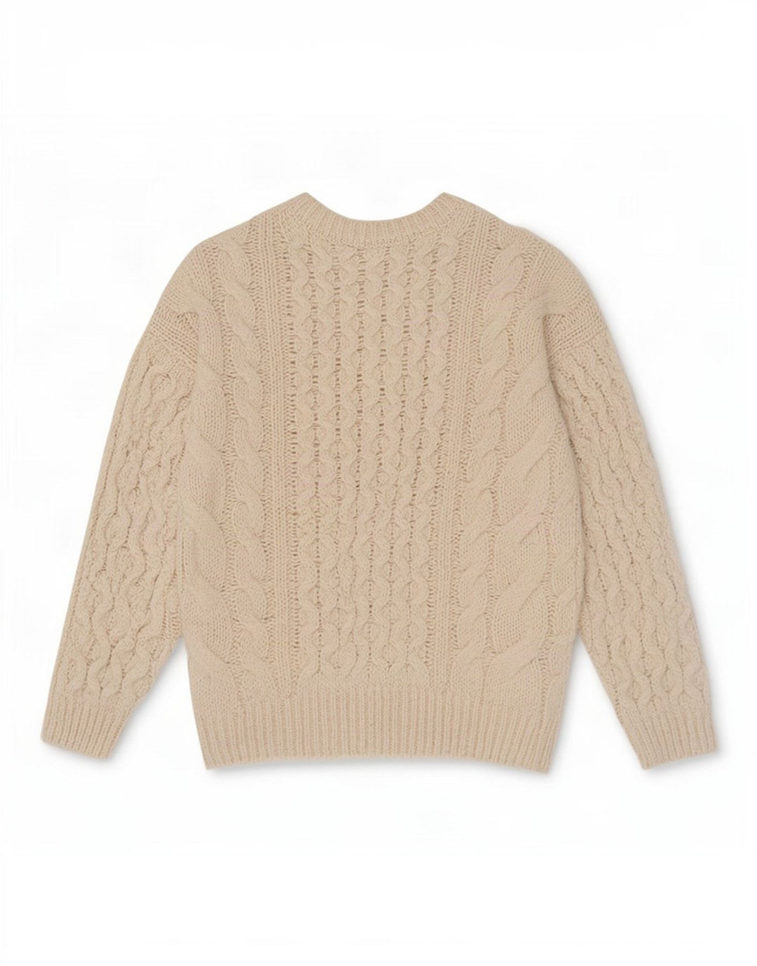 Zara Suéter De Cuello Redondo De Gran Tamaño para Mujer UK 12 Medium Off White