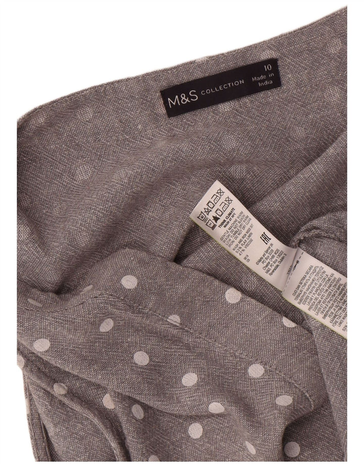 Marks & Spencer Vestido recto sin mangas para mujer UK 10 Pequeño gris manchado