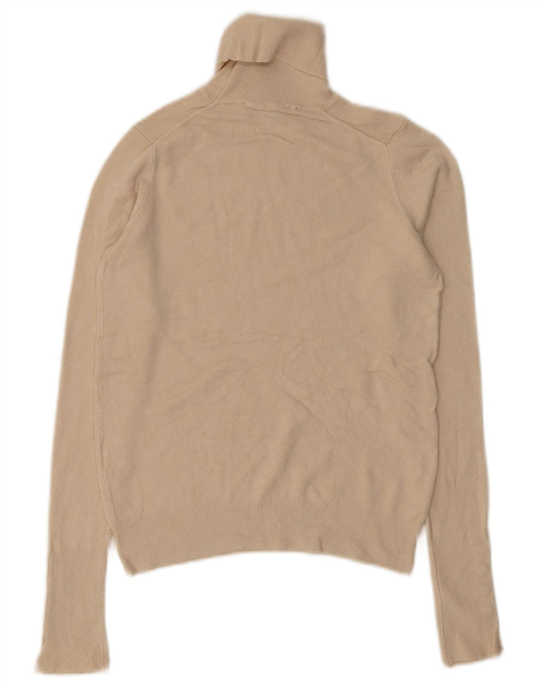 Zara Mujer Roll Neck Jumper Sweater UK 10 Small Beige