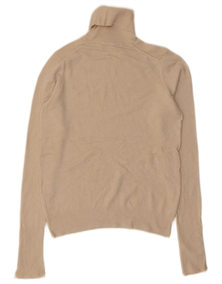 Zara Mujer Roll Neck Jumper Sweater UK 10 Small Beige