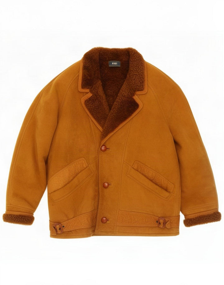 Chaqueta de piel de oveja Dibi para hombre IT 50 Large Brown