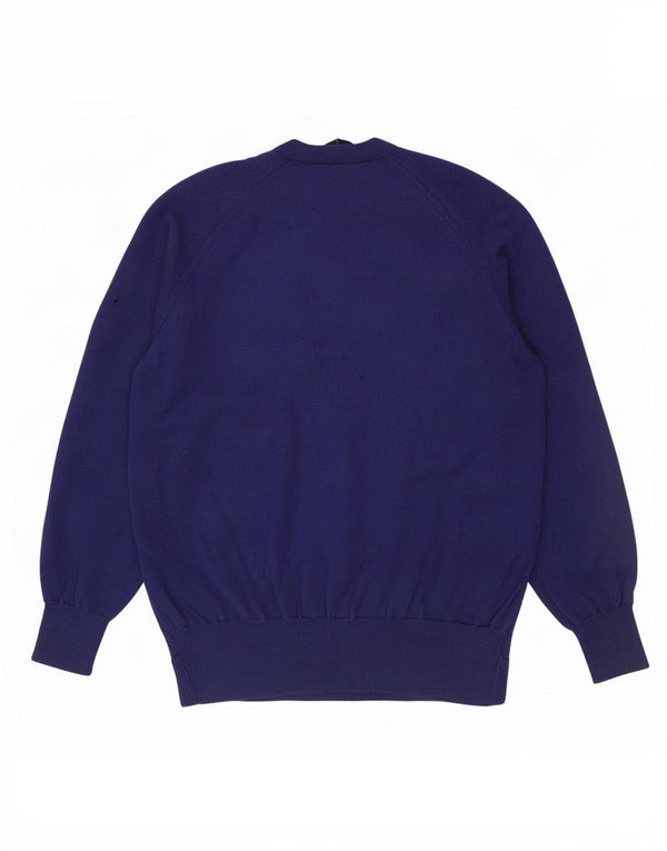 Fred Perry - Jersey con cuello en V para hombre, talla grande, lana azul marino