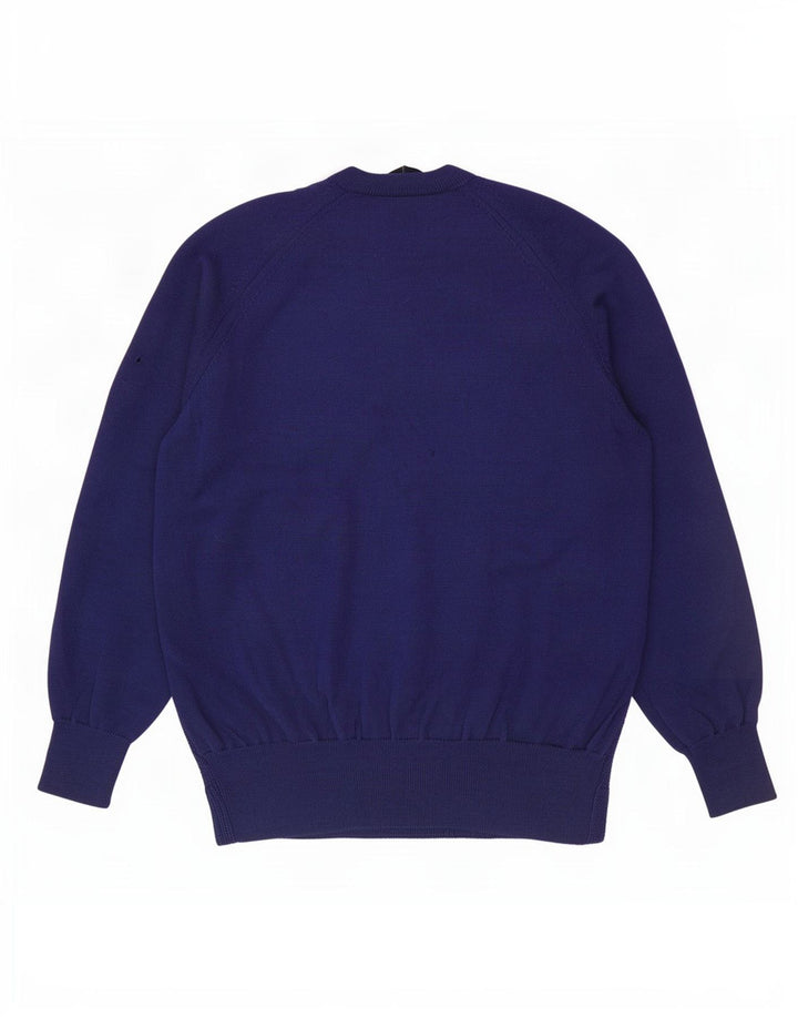 Fred Perry - Jersey con cuello en V para hombre, talla grande, lana azul marino