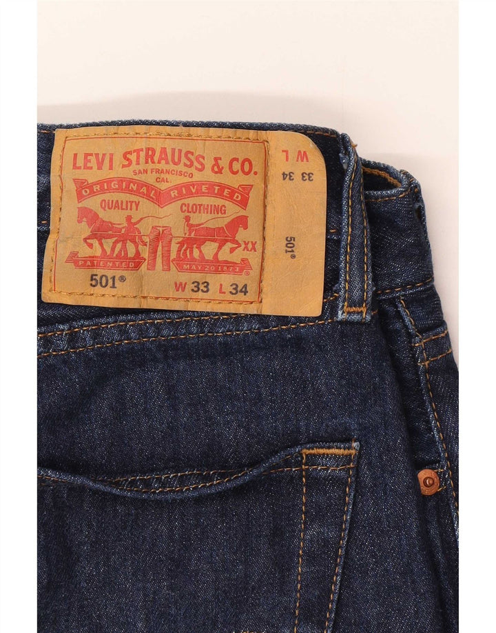 Levi's Hombre 501 Vaqueros Rectos W33 L34 Algodón Azul