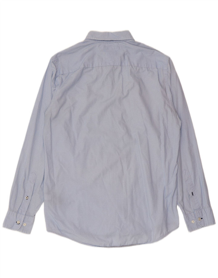 Tommy Hilfiger Camisa Regular Fit De Algodón Con Manchas Azul Medio