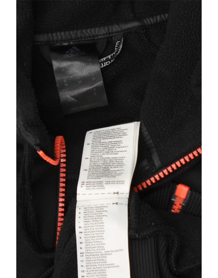 Adidas Climawarm Graphic Zip Sudadera con capucha para hombre Medio Negro Poliéster