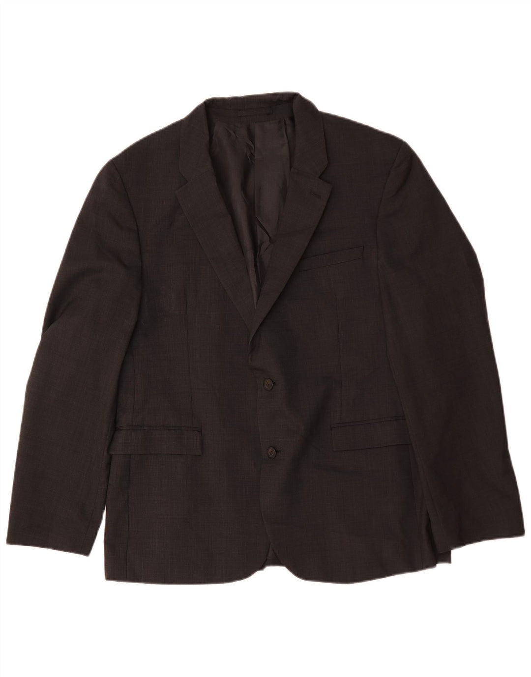 Marks & Spencer Chaqueta tipo blazer con 2 botones para hombre, talla 44, talla XL, lana negra