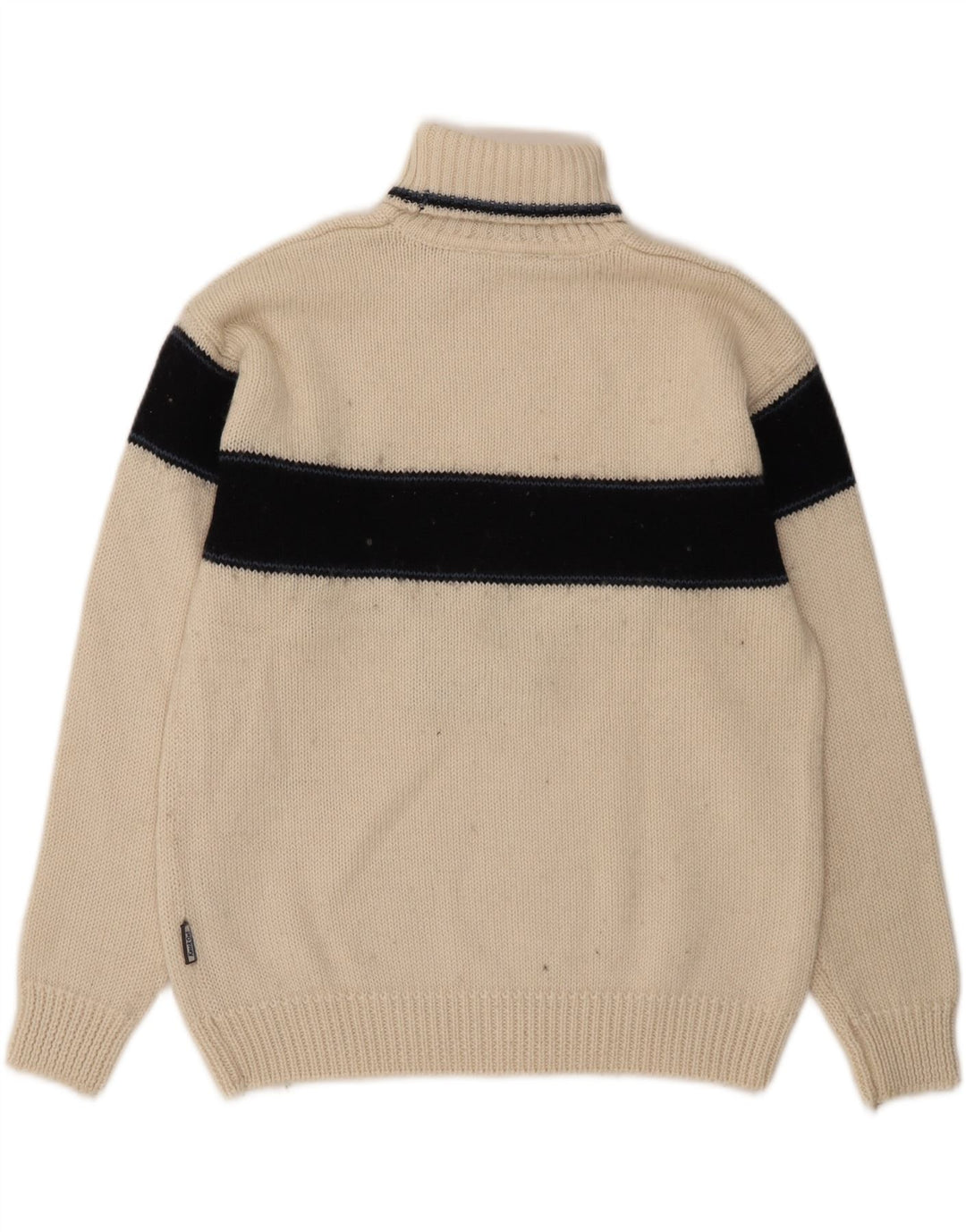 Knock Out Hombre Jersey Con Cuello Vuelto De Lana Color Block Blanco Medio