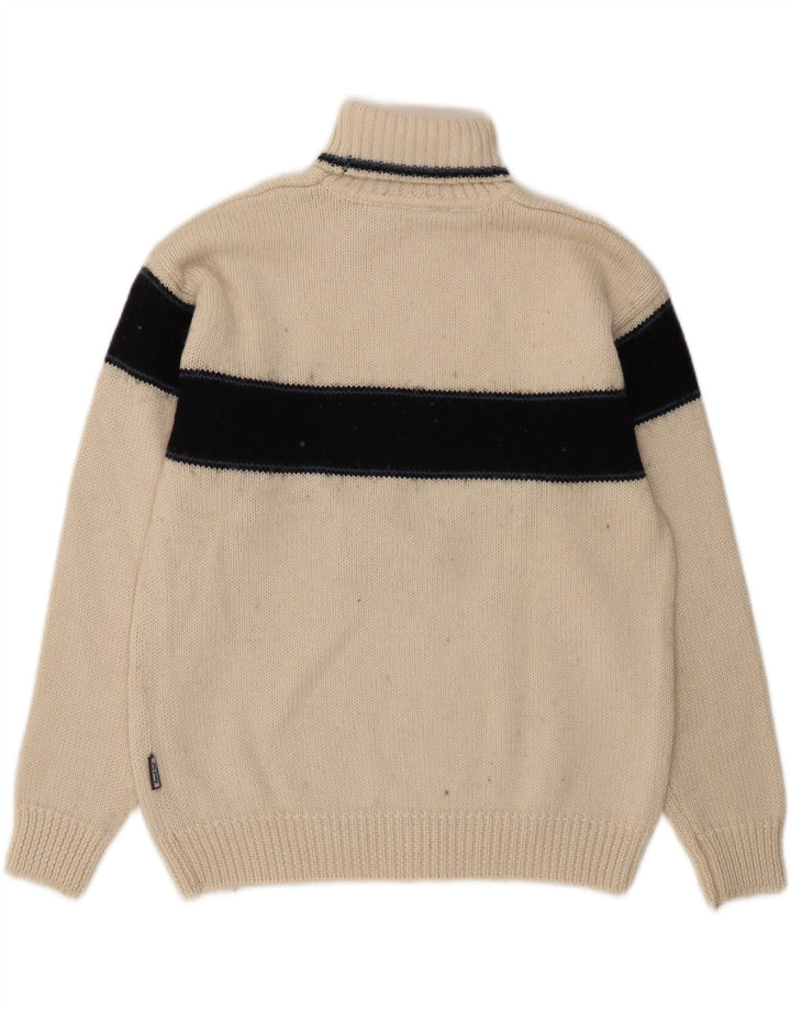 Knock Out Hombre Jersey Con Cuello Vuelto De Lana Color Block Blanco Medio