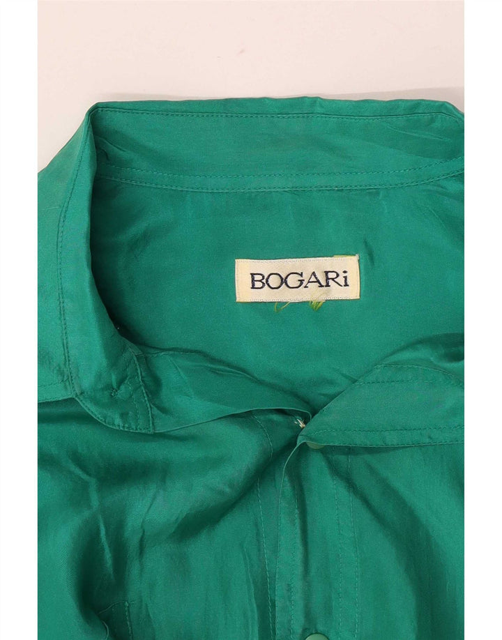 Bogari Camisa de manga corta para hombre Verde grande