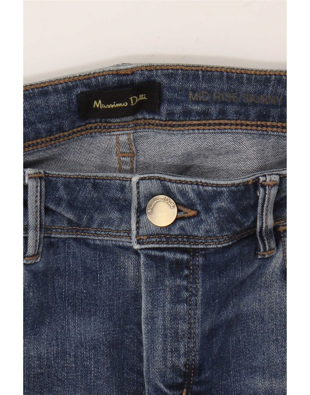 Vaqueros Massimo Dutti Mujer Tiro Medio Skinny W30 L30 Azul