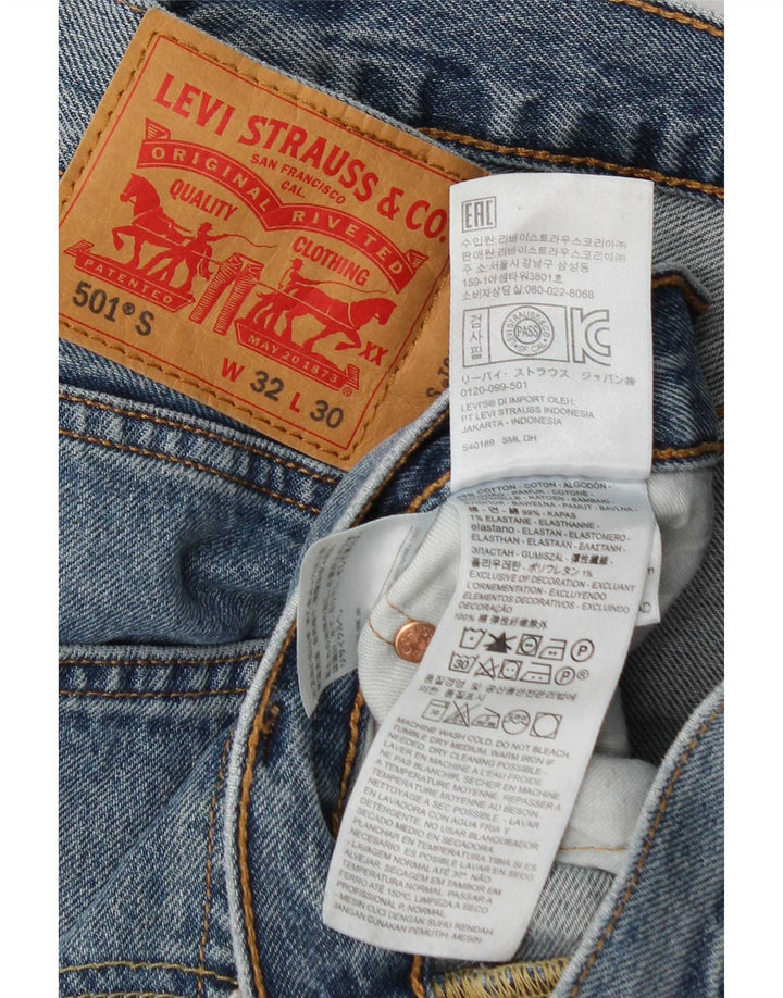 Levi's Hombre 501 Vaqueros Rectos W32 L30 Algodón Azul