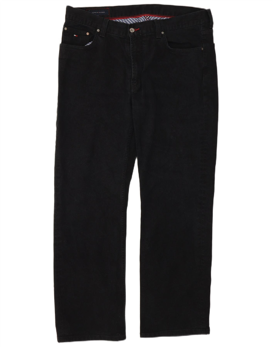 Tommy Hilfiger Vaqueros rectos para hombre W38 L32 Negro