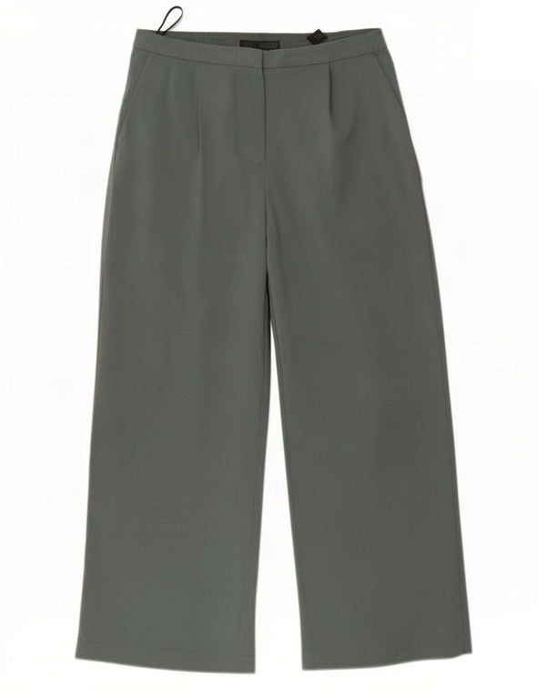 Marks & Spencer Pantalones casuales de cintura alta para mujer UK 40 Large W34 L28 Gris