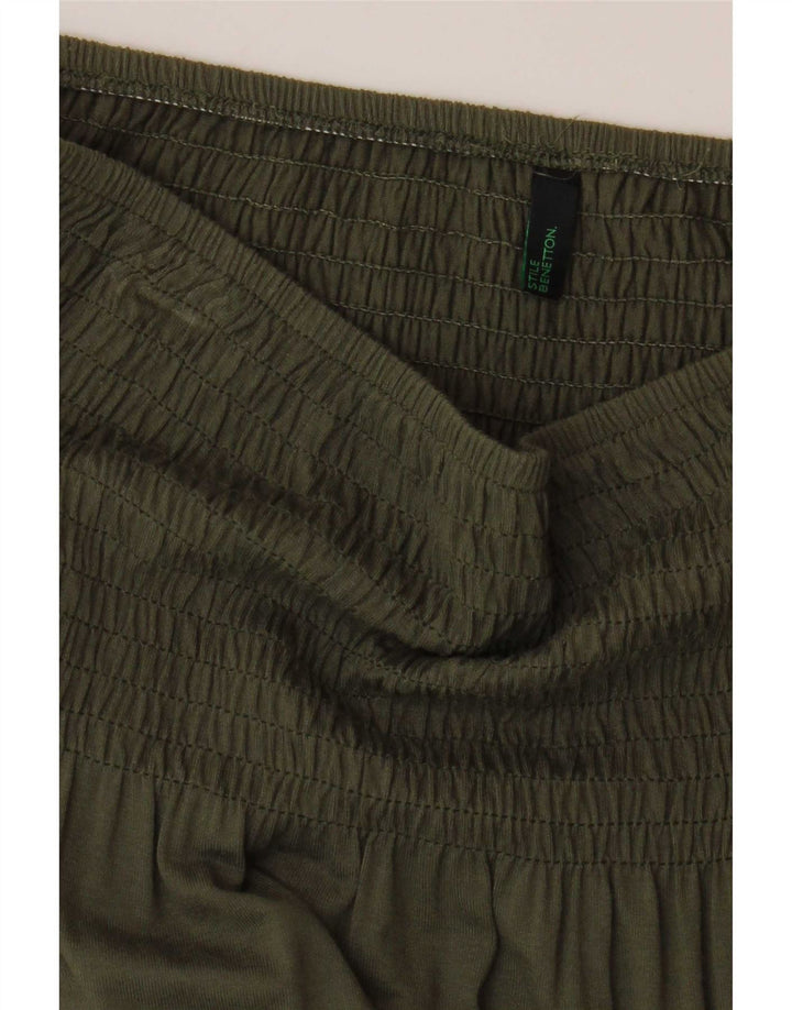 Benetton Top Sin Tirantes Mujer UK 6 XS Caqui