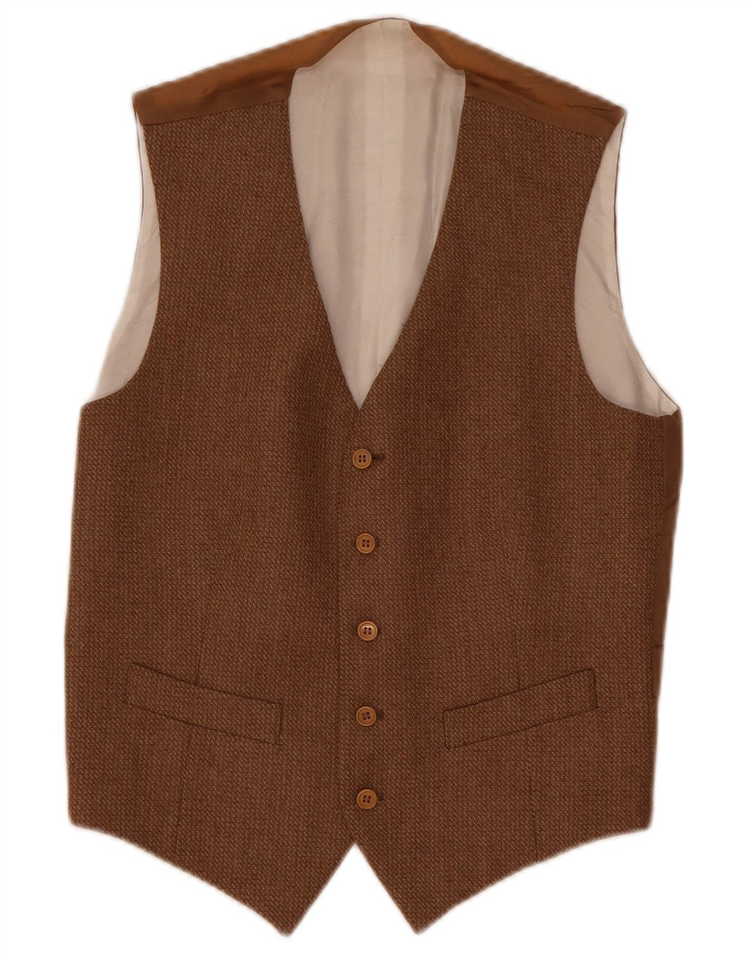 Chaleco vintage para hombre pequeño marrón