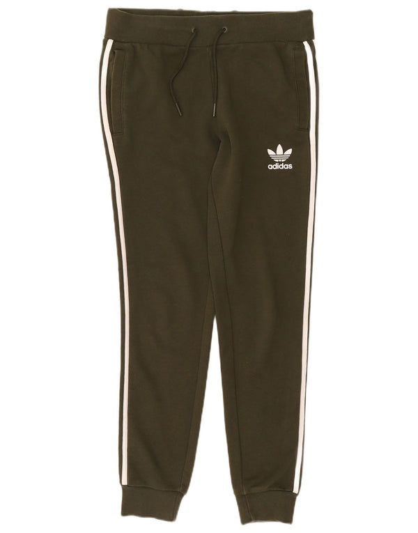 Adidas Mujer Chándal Pantalones Joggers UK 8 Pequeño Caqui Algodón