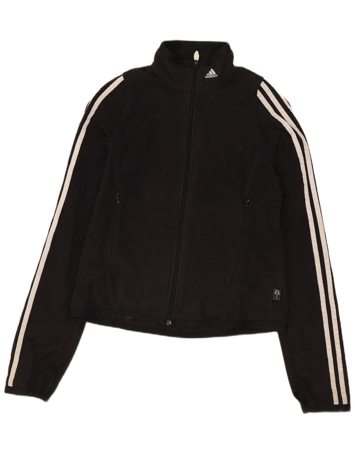 Adidas Chaqueta polar Climawarm para mujer UK 12 Mediana Negro Poliéster