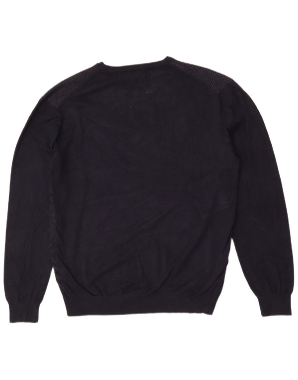 Trussardi Jersey de Mujer con Cuello Barco UK 40 XL Viscosa Azul Marino