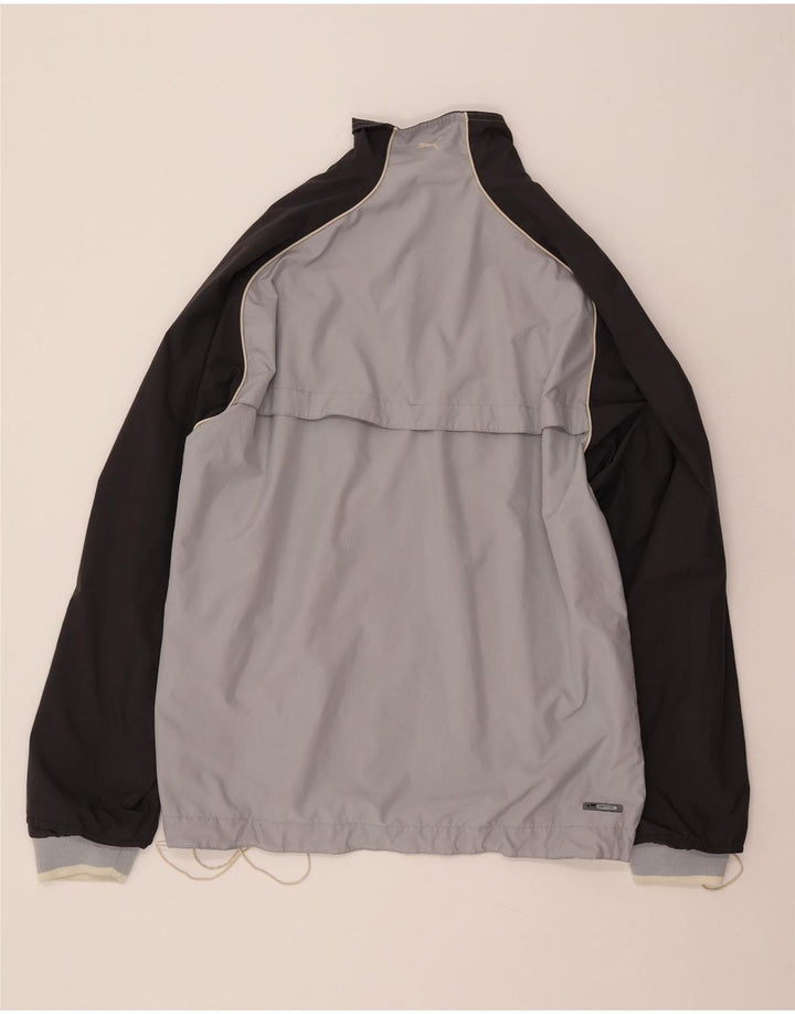 PUMA Chaqueta superior de chándal para hombre, color gris grande, color block