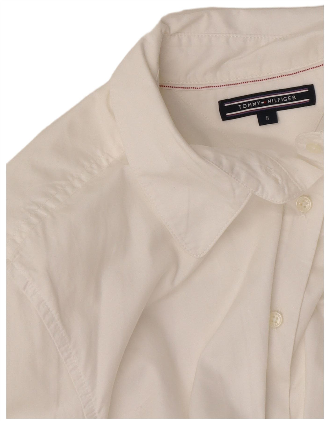 Tommy Hilfiger Camisa para Mujer US 8 Mediana Blanca