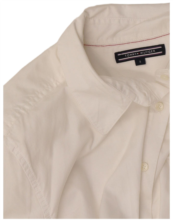 Tommy Hilfiger Camisa para Mujer US 8 Mediana Blanca