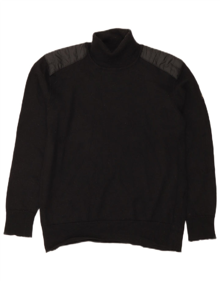Belstaff - Jersey con cuello vuelto para hombre, talla pequeña, lana negra