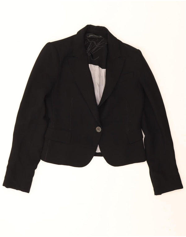 Zara Chaqueta Blazer De 1 Botón para Mujer EU 38 Small Black