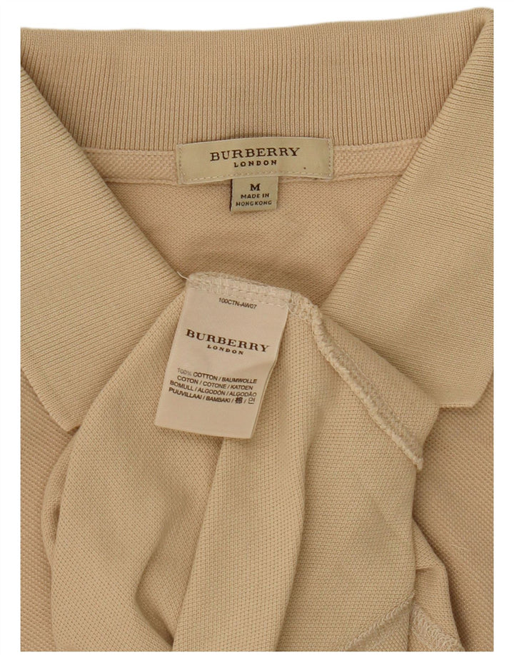 Burberry Polo De Algodón Beige Medio Hombre