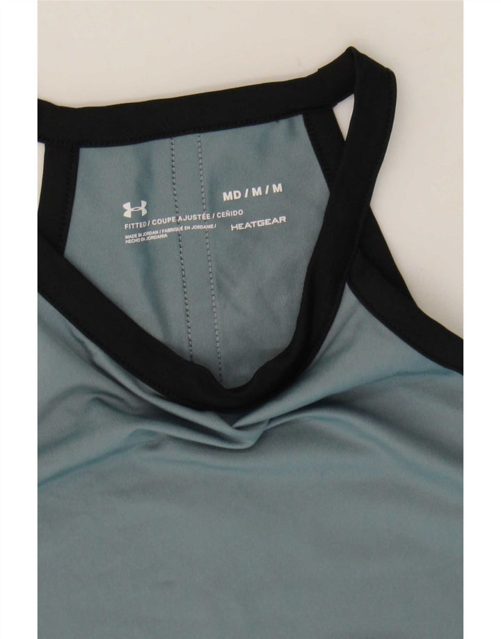 Under Armour Camiseta sin mangas con gráfico Heat Gear para mujer, talla 40, color gris medio