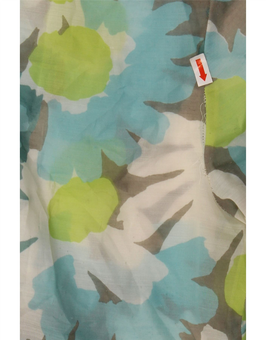 VINTAGE Mujer 3/4 Manga Camisa Blusa Reino Unido 14 Grande Multicolor Floral